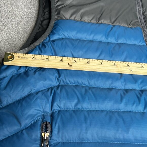 Eddie Bauer Vest Mens Large Blue Gray Down Puffer Quilted Insulated Zip Pockets - Picture 13 of 16